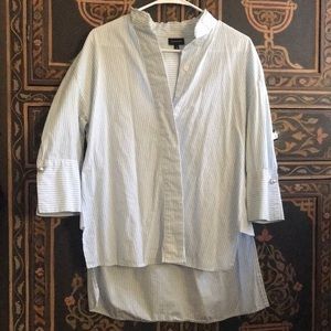 Cute Sky Blue & White Striped Blouse